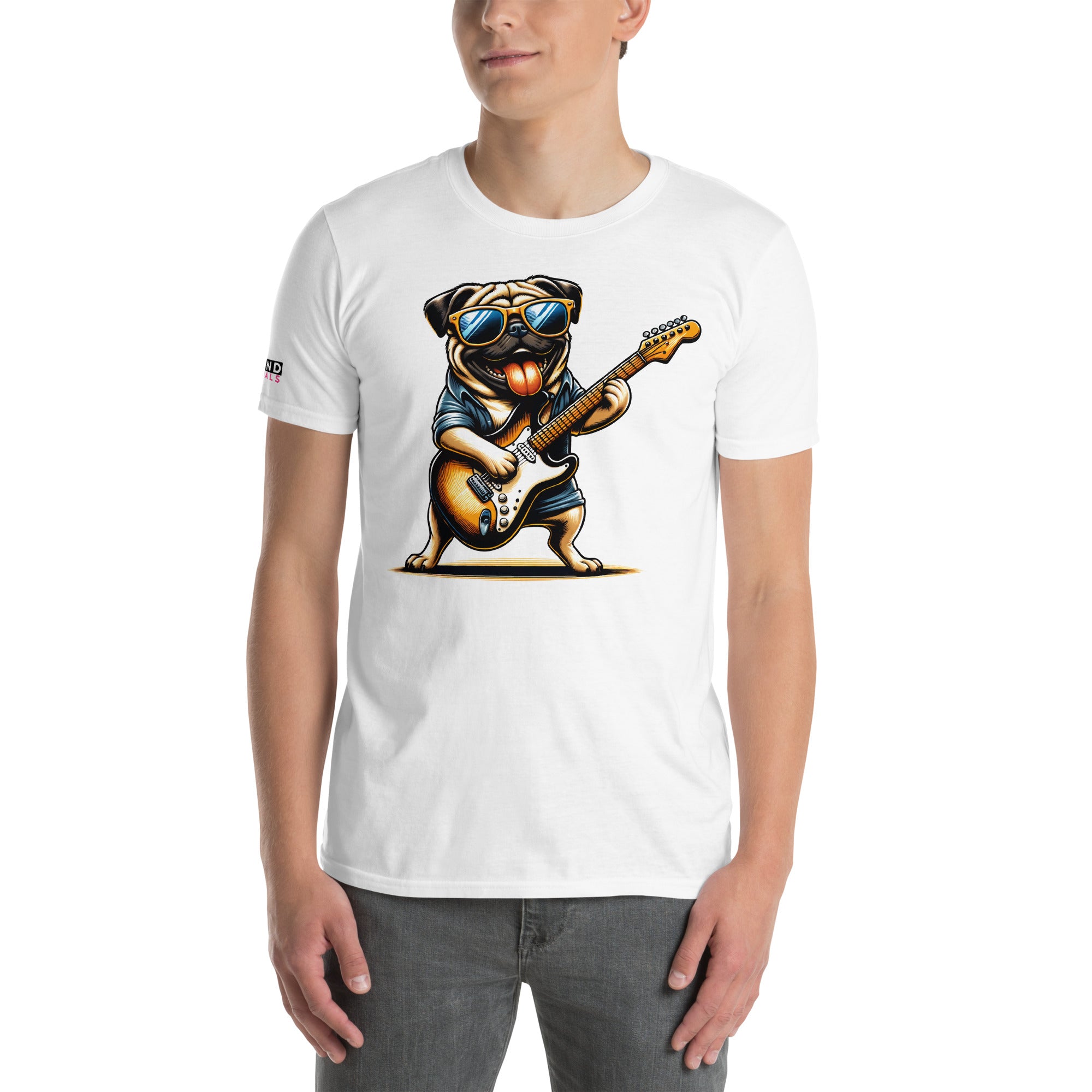 Unisex-T-Shirt - Mops Gitarre