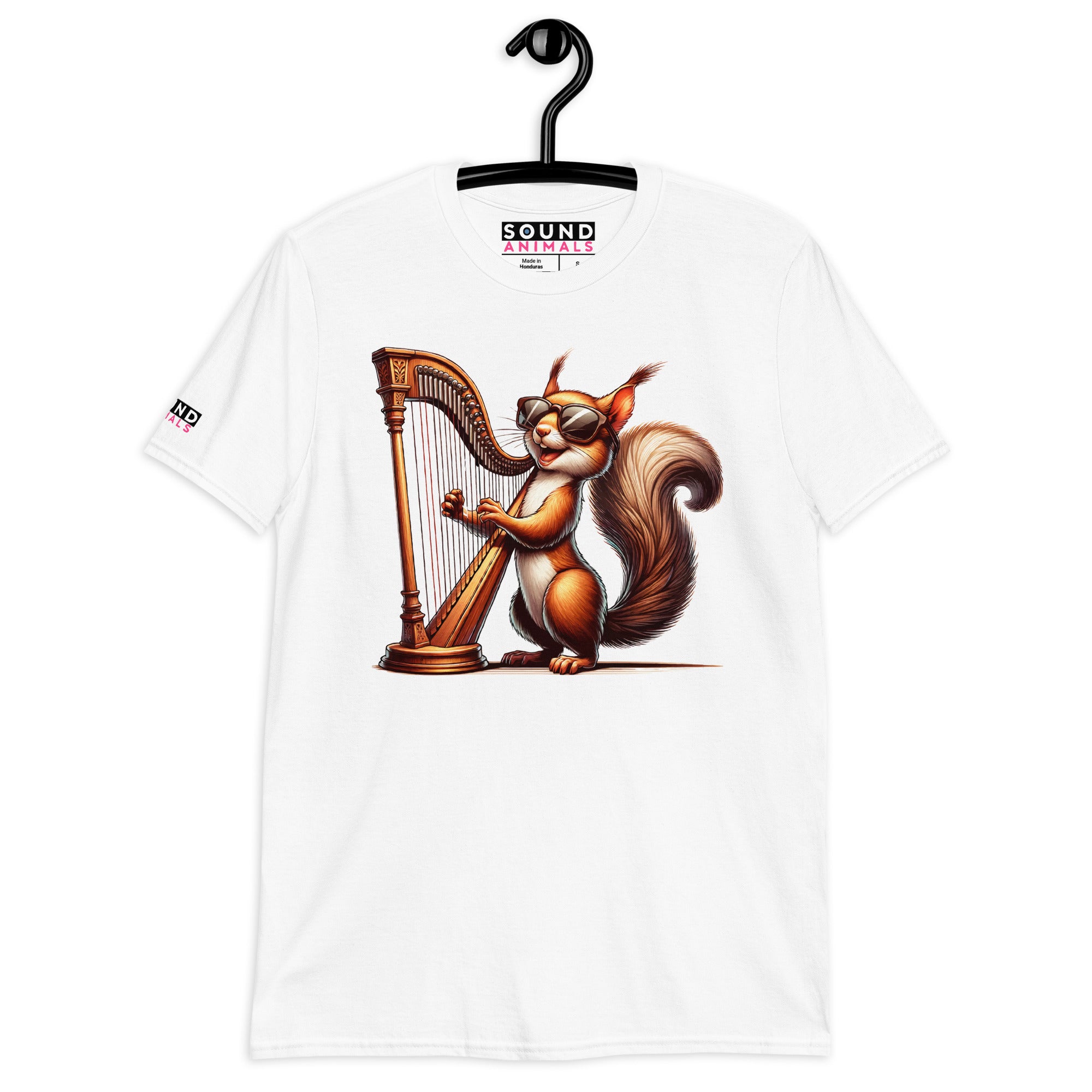 Unisex-T-Shirt - Eichhörnchen Harfe