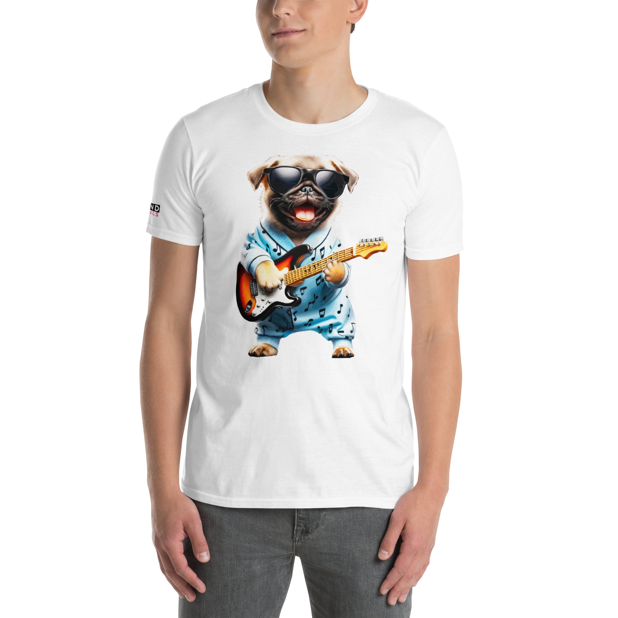 Unisex-T-Shirt - Mops Schlafanzug E-Gitarre